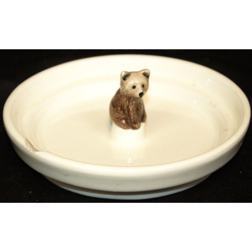Better Homes &Garden White Electric Tart/Wax Warmer Bowl Replacement Brown Bear